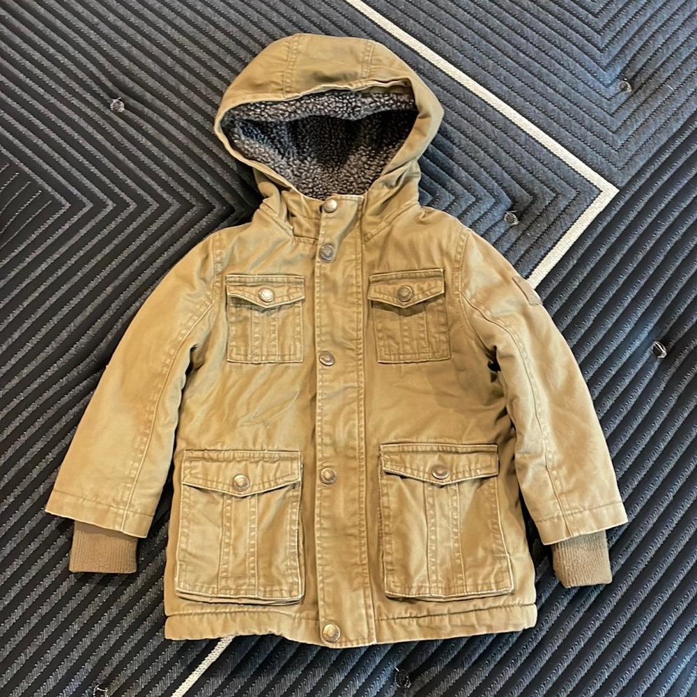 Urban Republic Boys Hood Jacket, Olive, size 3T